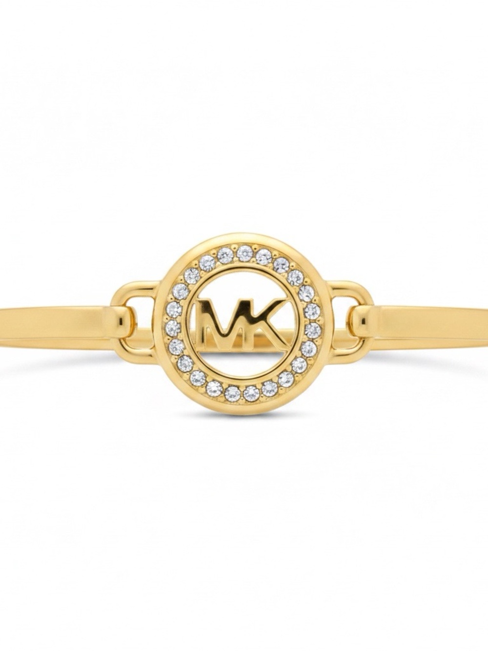 Michael Kors Gold Crystal Logo Bangle Bracelet
